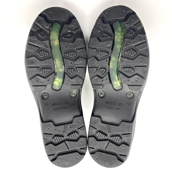 Sloggers Shoes Womens Size 10 Green Black Waterproof Garden Clogs Made in USA - Picture 8 of 10